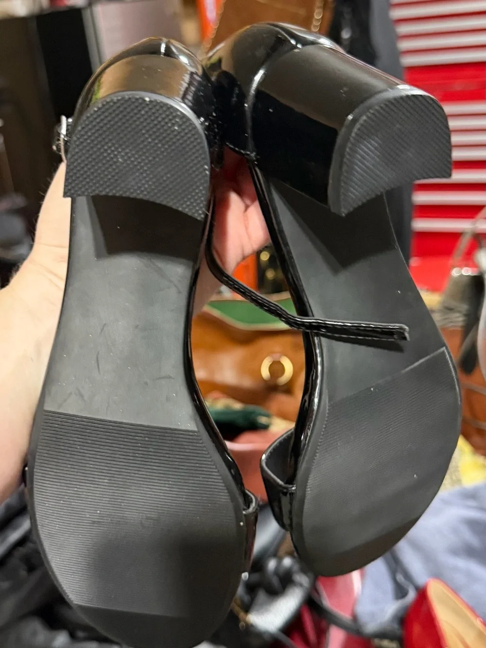 Steve Madde kids Black Patent Ankle-Strap Sandals